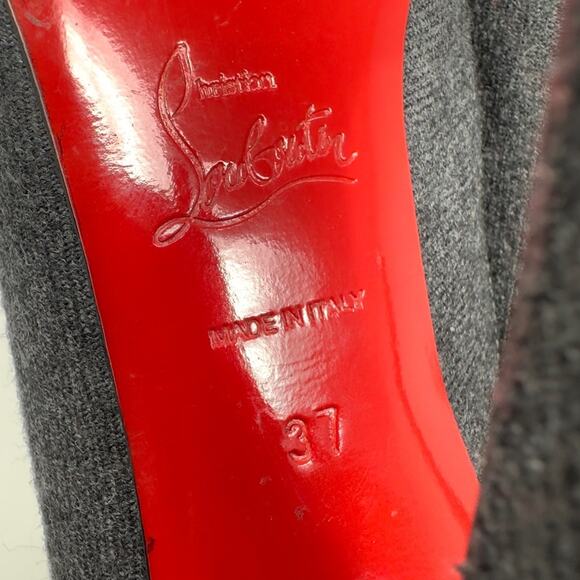 Christian Louboutin Lady Derby Flannel Ankle Boots size 37 - Picture 10 of 10